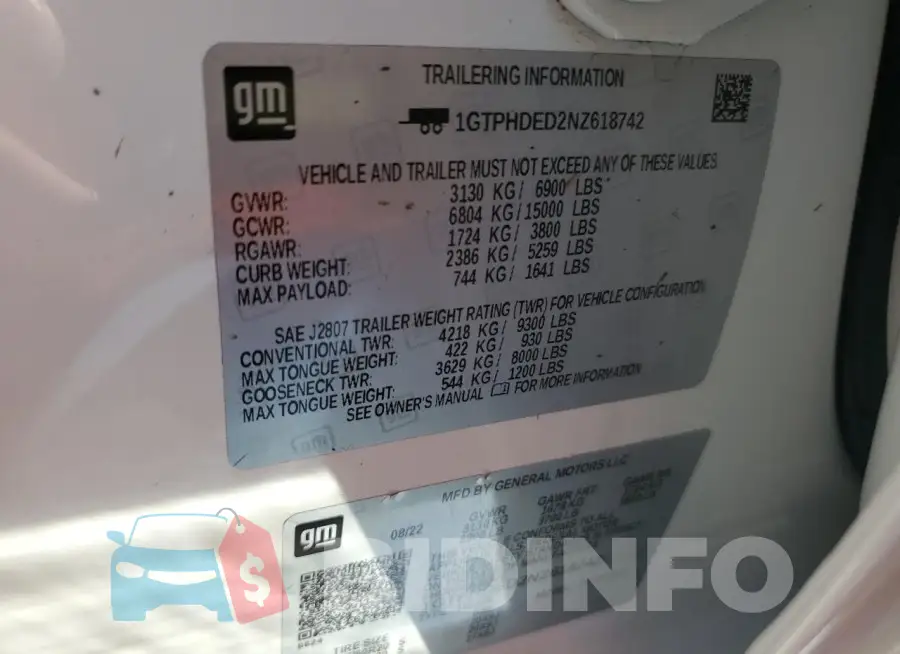 1GTPHDED2NZ618742 Photo# 13