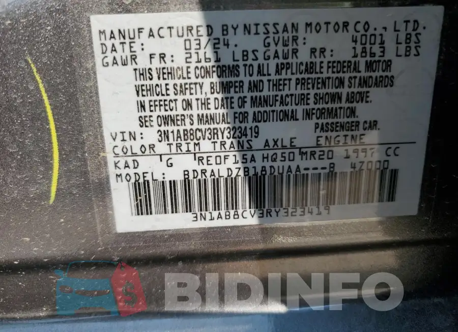 3N1AB8CV3RY323419 Photo# 12