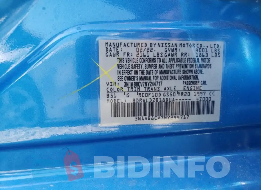 3N1AB8CV7NY244717 Photo# 12