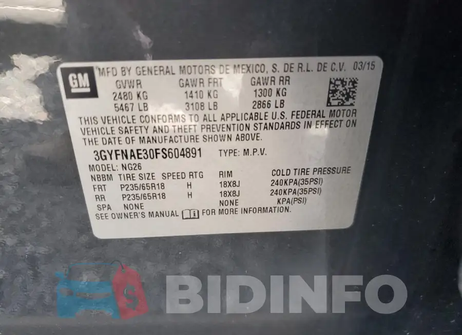 3GYFNAE30FS604891 Photo# 14