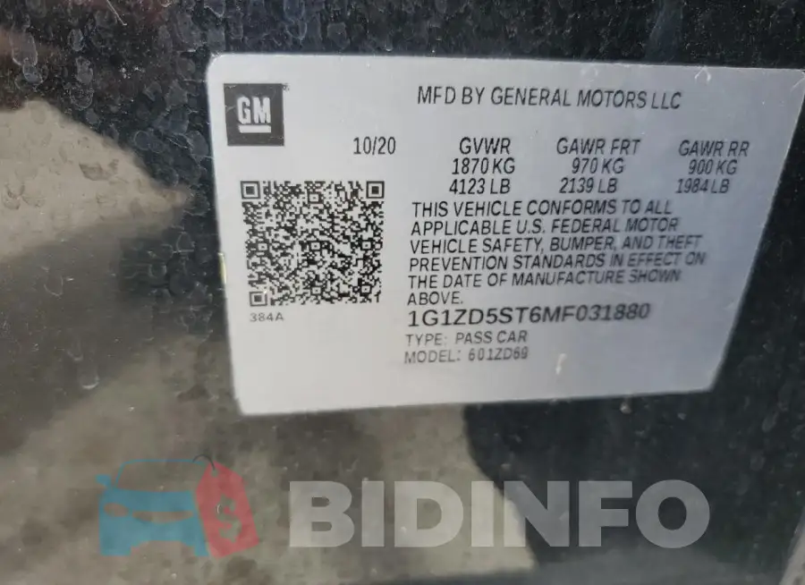 1G1ZD5ST6MF031880 Photo# 12