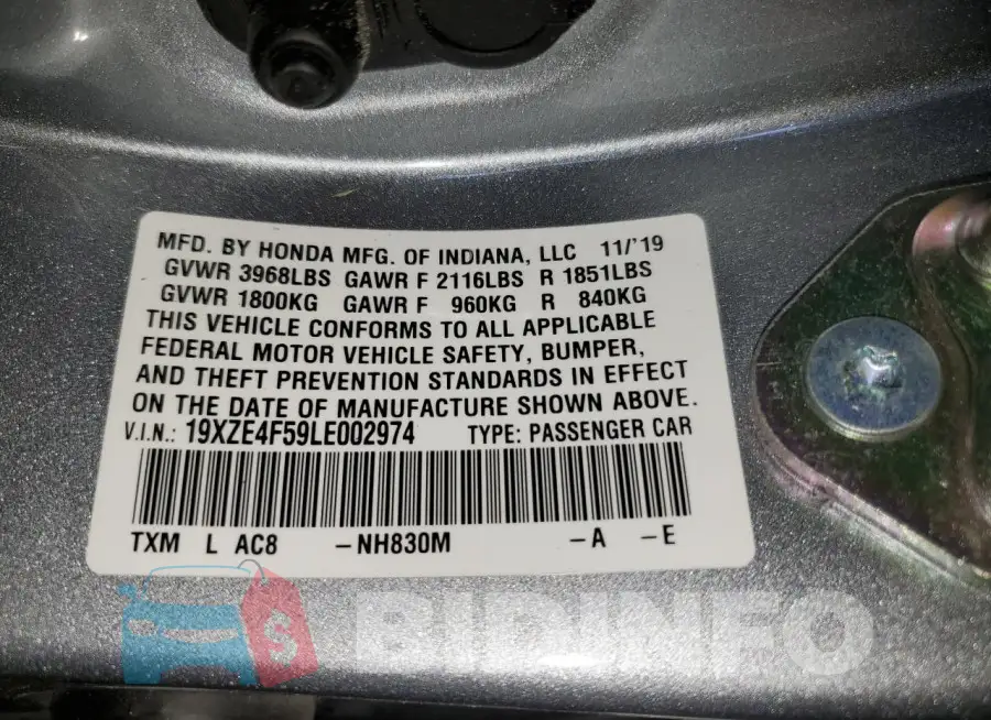 19XZE4F59LE002974 Photo# 12