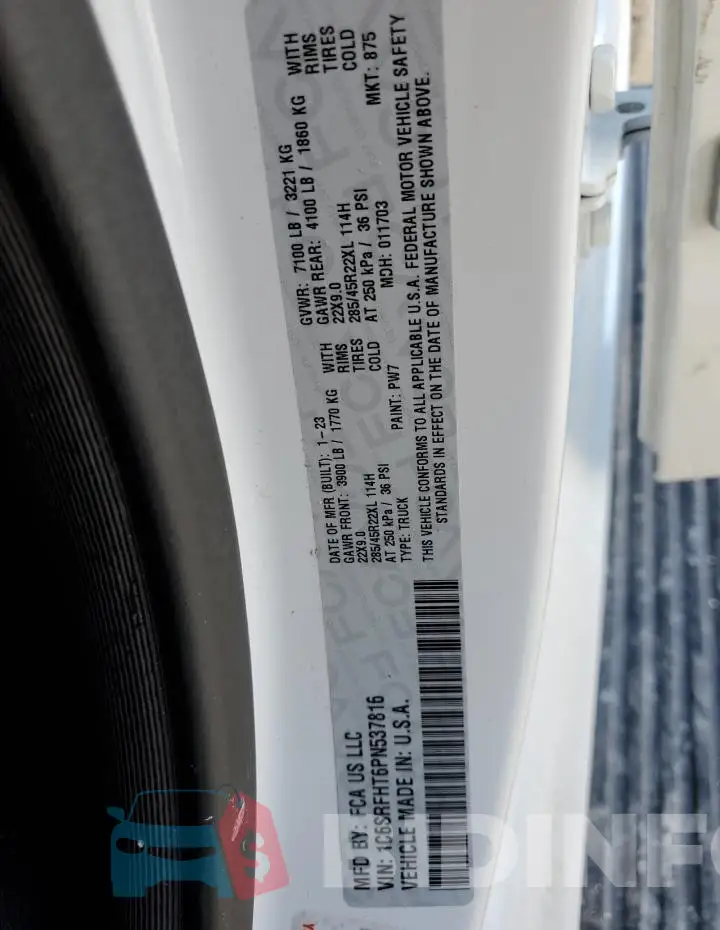 1C6SRFHT6PN537816 Photo# 13
