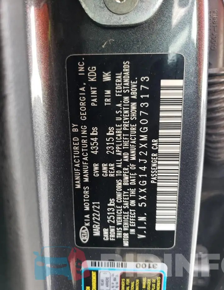 5XXG14J2XMG073173 Photo# 12