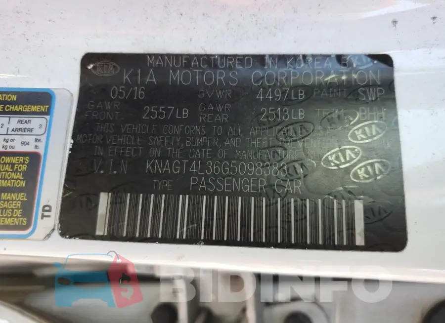 KNAGT4L36G5098383 Photo# 12