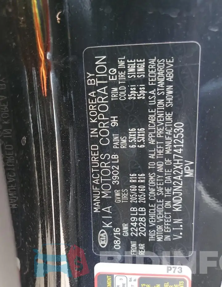 KNDJN2A2XH7412530 Photo# 13