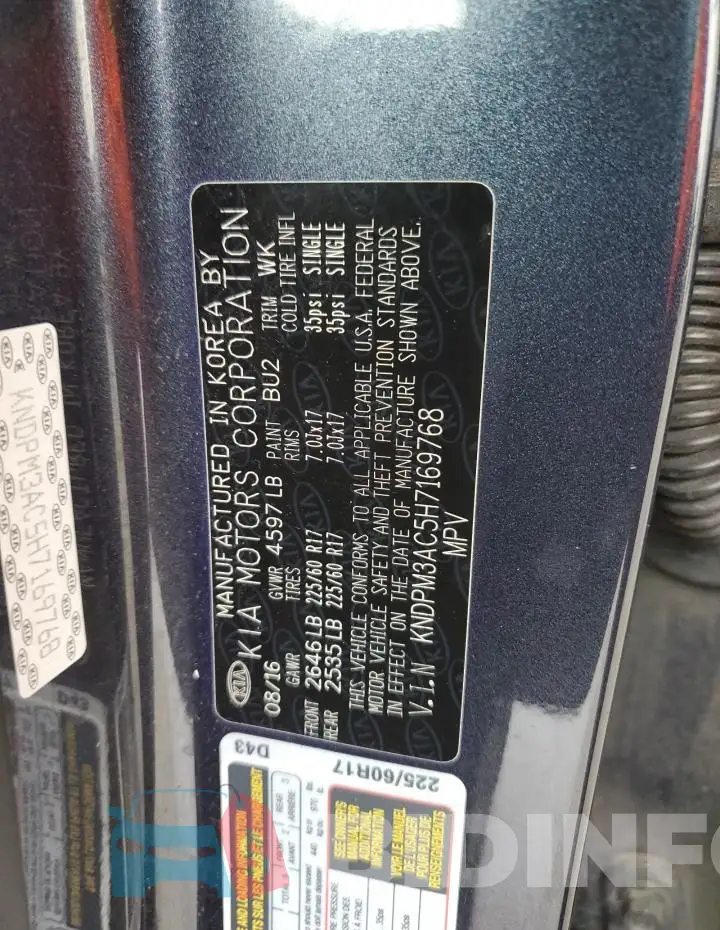 KNDPM3AC5H7169768 Photo# 12