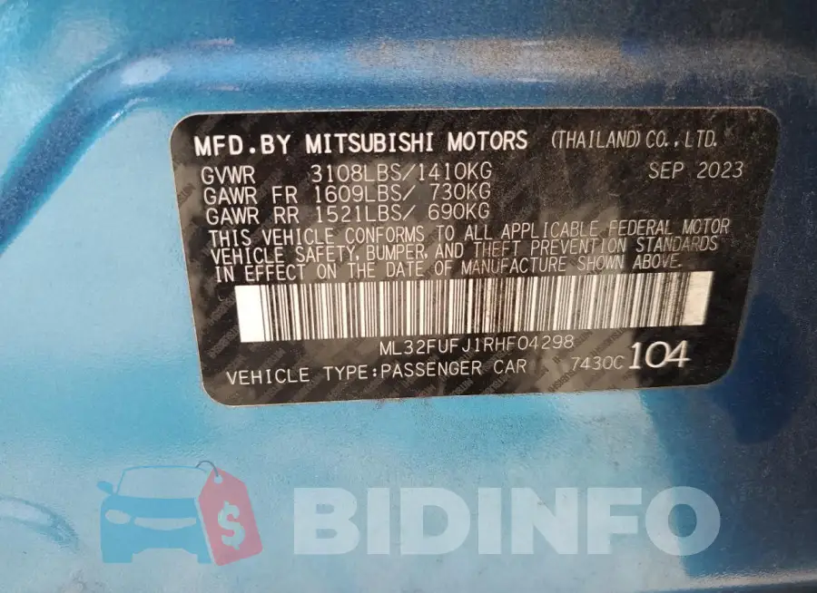 ML32FUFJ1RHF04298 Photo# 13