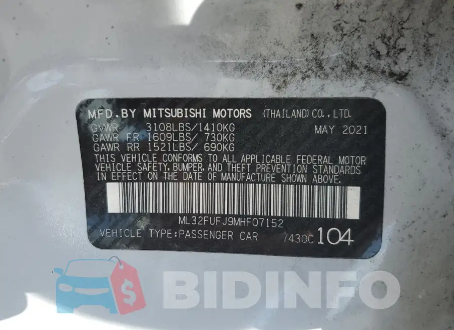 ML32FUFJ9MHF07152 Photo# 12