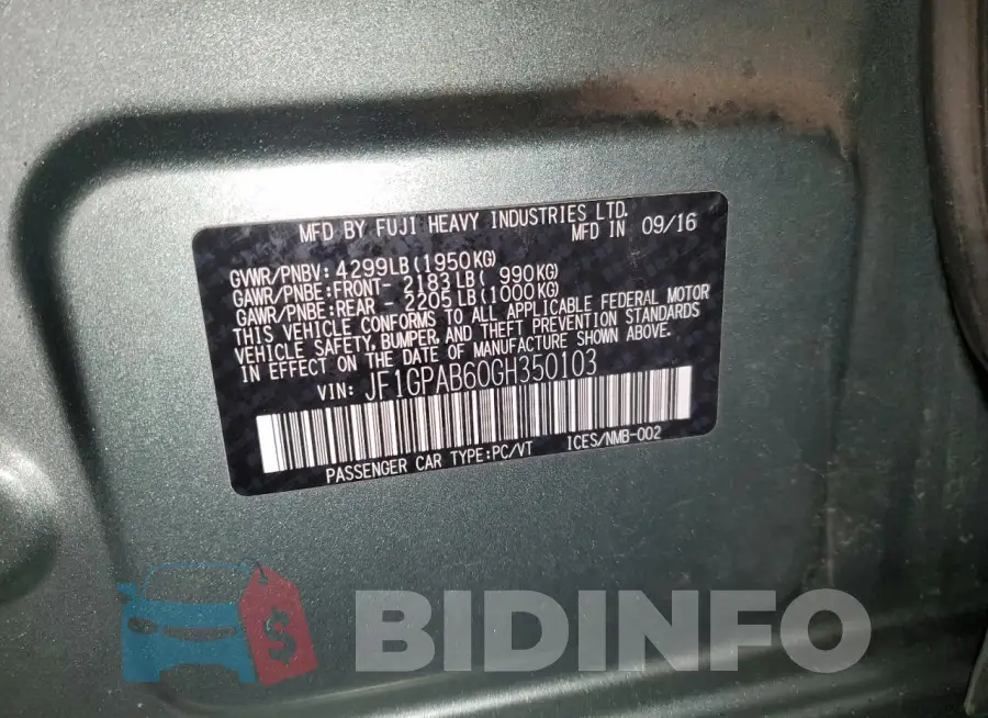 JF1GPAB60GH350103 Photo# 13