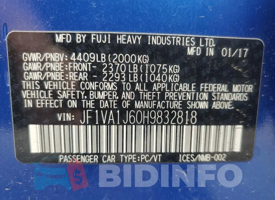JF1VA1J60H9832818 Photo# 12