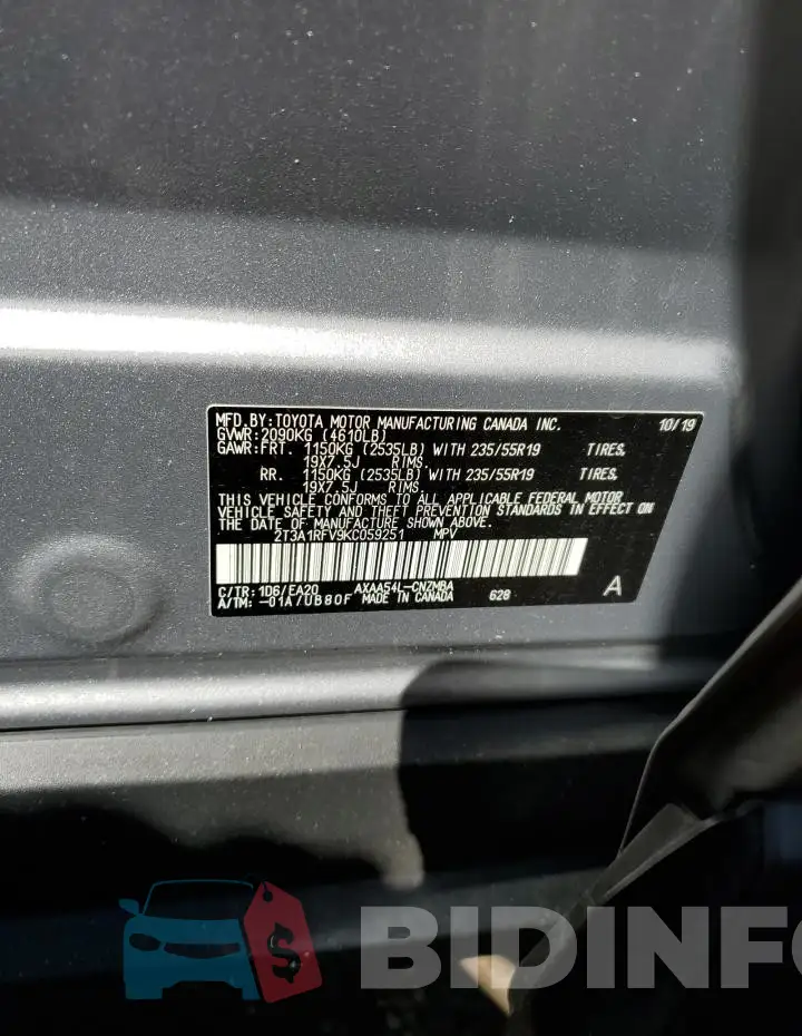 2T3A1RFV9KC059251 Photo# 12