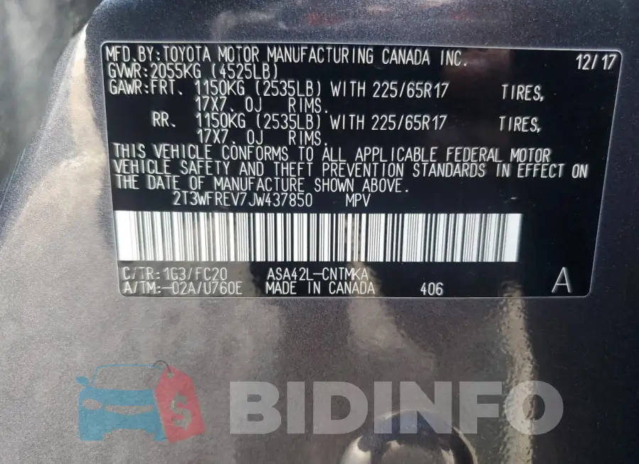 2T3WFREV7JW437850 Photo# 13
