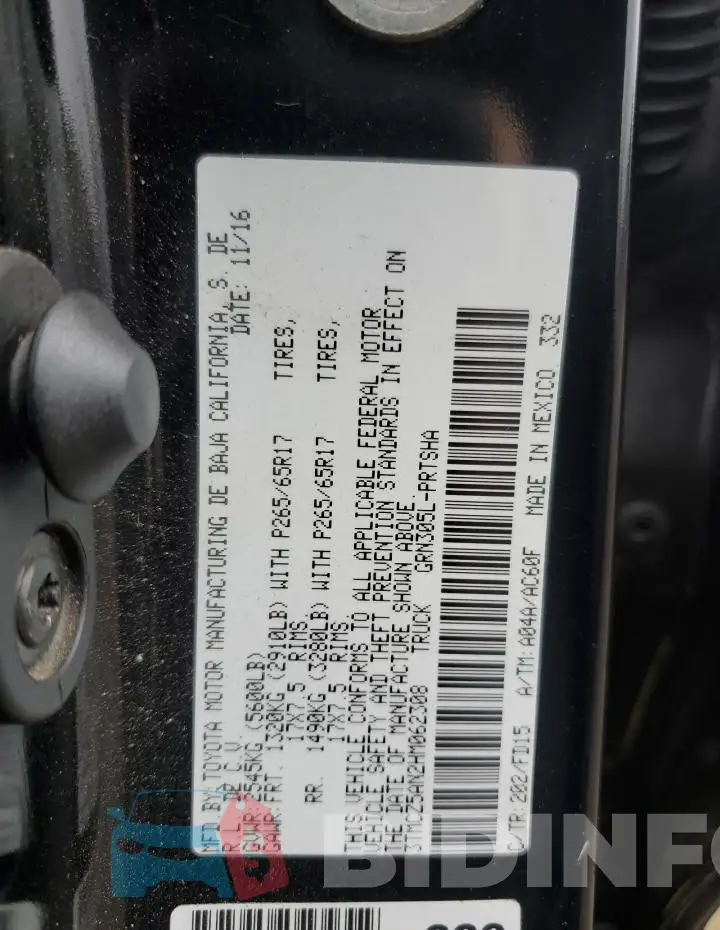 3TMCZ5AN2HM062308 Photo# 13