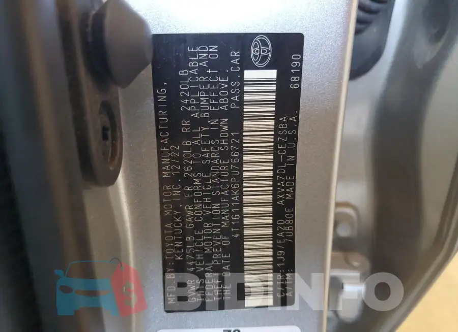 4T1G11AK6PU766721 Photo# 12