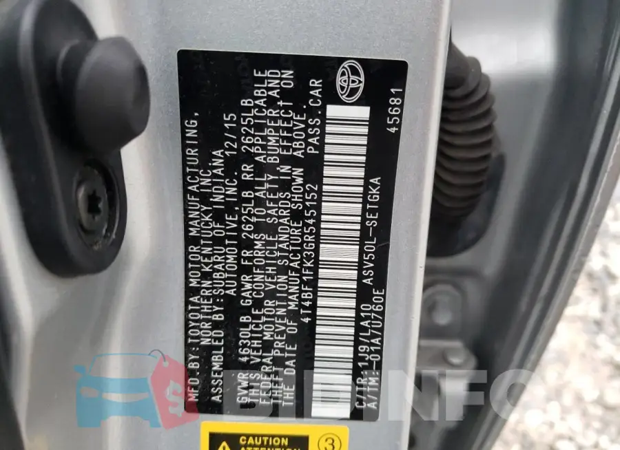 4T4BF1FK3GR545152 Photo# 12
