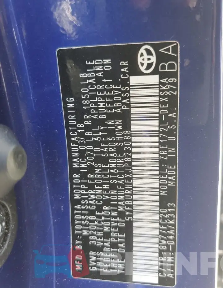 5YFBURHEXJP823088 Photo# 12