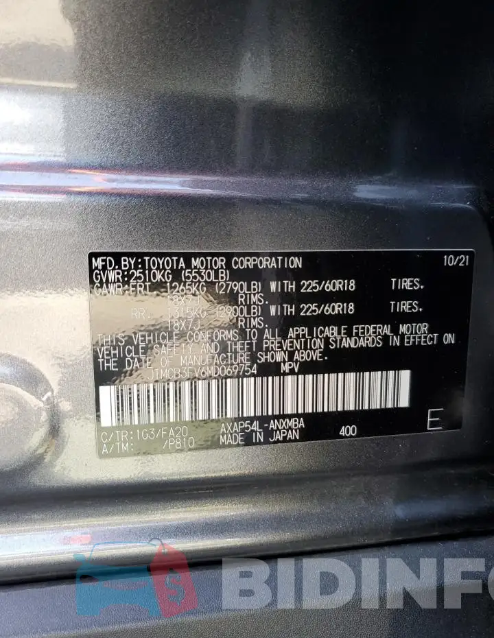 JTMCB3FV6MD069754 Photo# 12