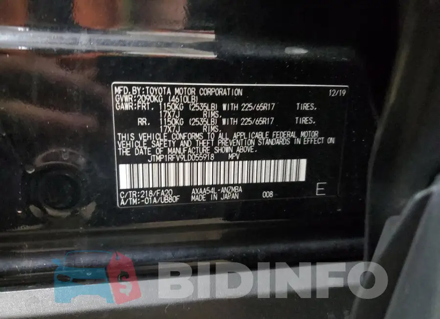 JTMP1RFV9LD055918 Photo# 13