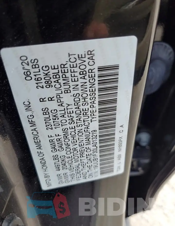19UUB1F30LA013219 Photo# 12