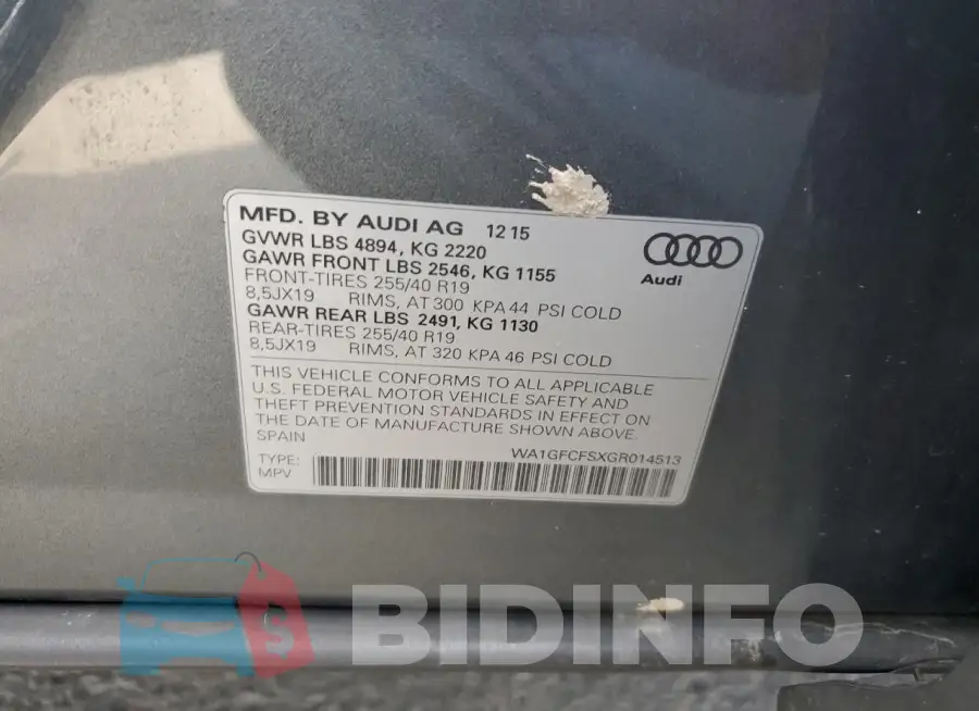 WA1GFCFSXGR014513 Photo# 14