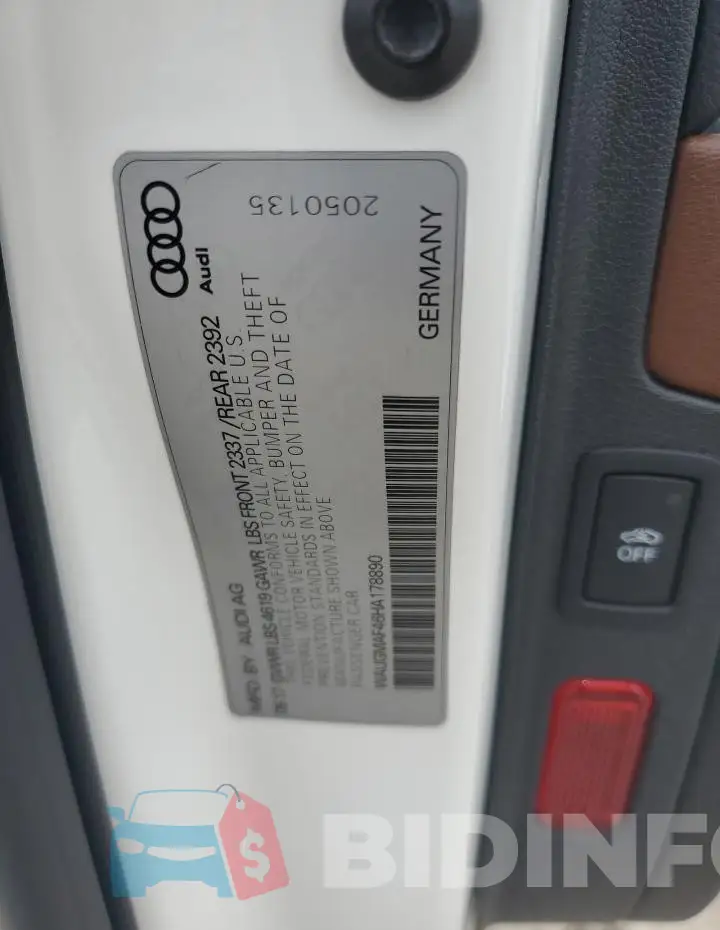 WAUGMAF46HA178890 Photo# 12