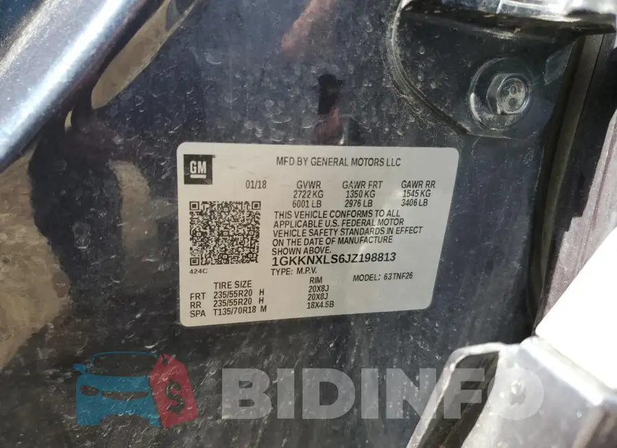 1GKKNXLS6JZ198813 Photo# 13