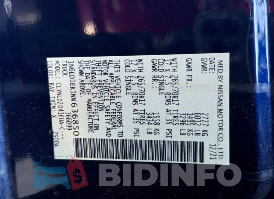 1N6ED1EK1NN636850 Photo# 10