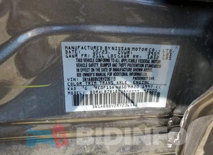 3N1AB8BV2RY236113 Photo# 12