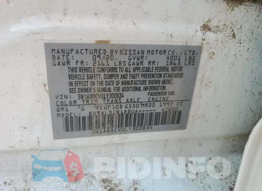 3N1AB8CV0LY300834 Photo# 12