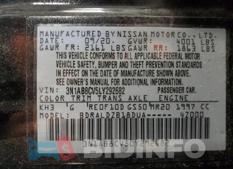 3N1AB8CV5LY292682 Photo# 12