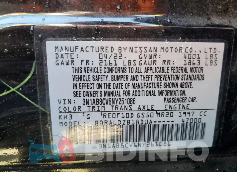 3N1AB8CV6NY261086 Photo# 12