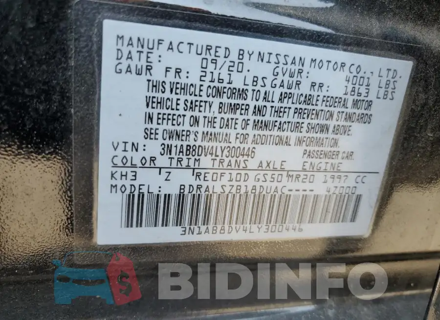 3N1AB8DV4LY300446 Photo# 12