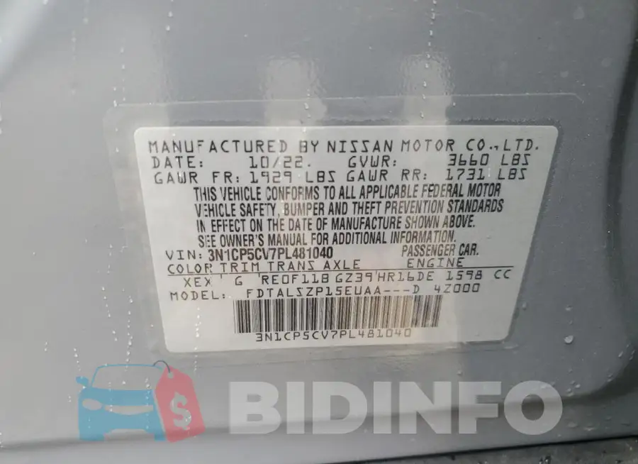3N1CP5CV7PL481040 Photo# 13