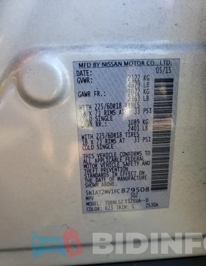 5N1AT2MV1FC879508 Photo# 14