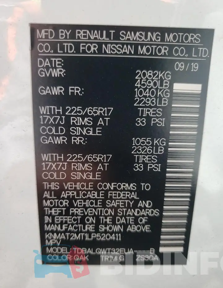 KNMAT2MT1LP520411 Photo# 12