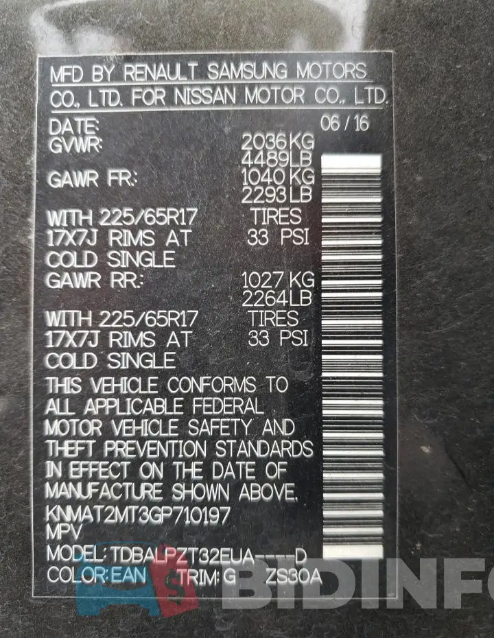 KNMAT2MT3GP710197 Photo# 13