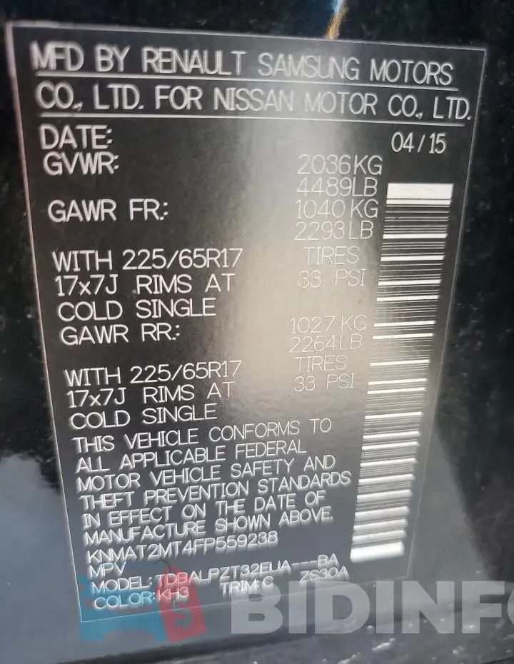 KNMAT2MT4FP559238 Photo# 13
