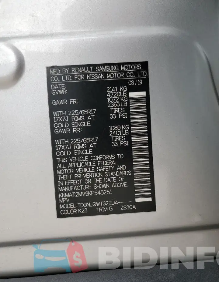 KNMAT2MV9KP545251 Photo# 14