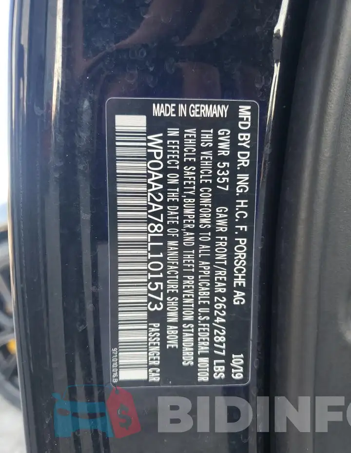 WP0AA2A78LL101573 Photo# 12