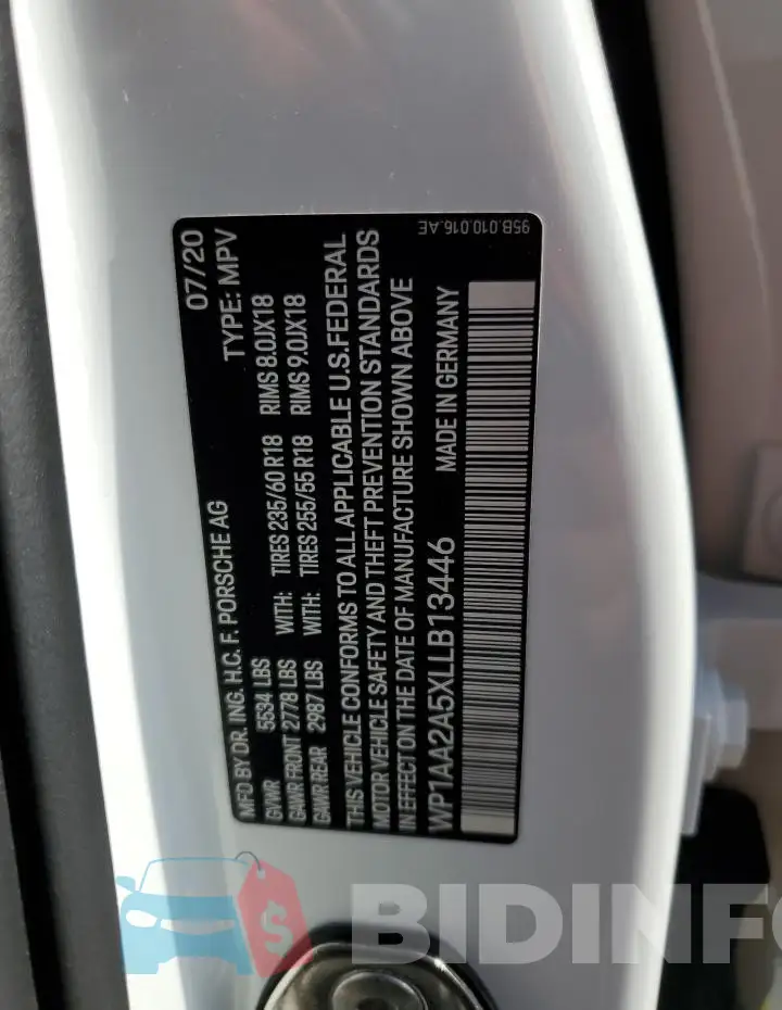 WP1AA2A5XLLB13446 Photo# 13