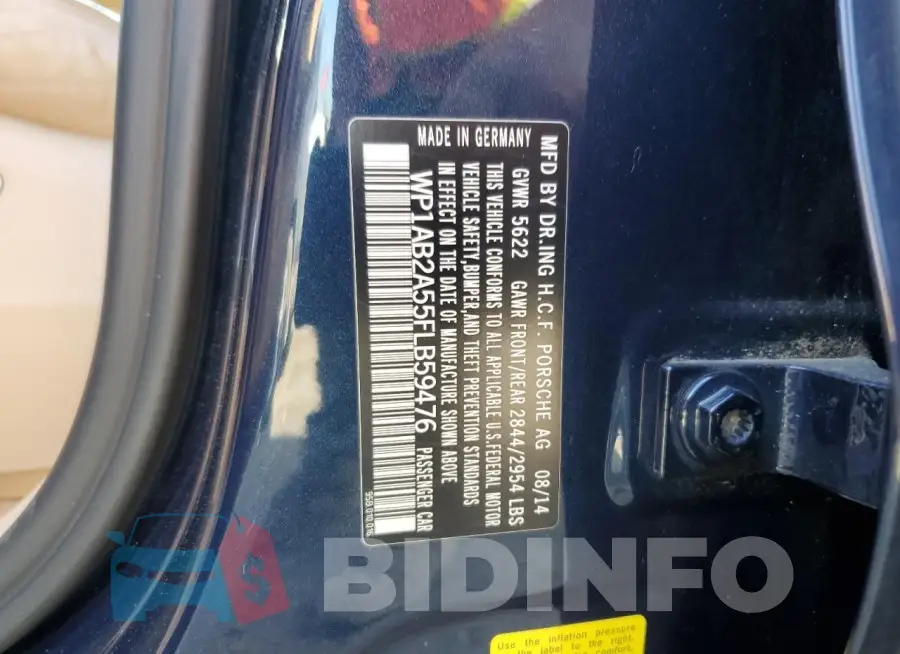 WP1AB2A55FLB59476 Photo# 13