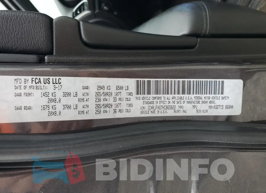1C4RJFAG7HC865822 Photo# 12