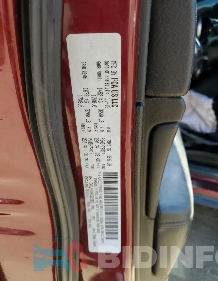 1C4RJFAGXKC619323 Photo# 14
