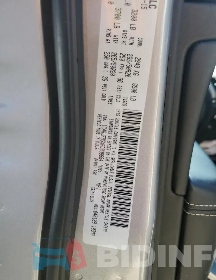 1C4RJFBGXFC838884 Photo# 13