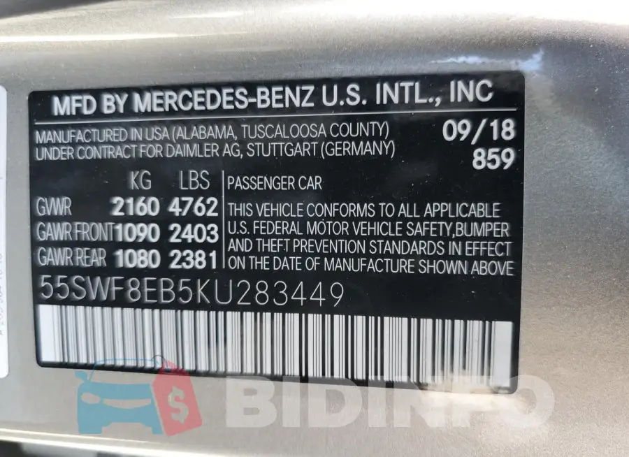 55SWF8EB5KU283449 Photo# 12
