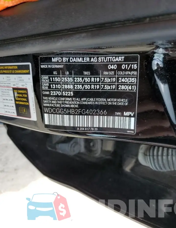 WDCGG5HB2FG402366 Photo# 13