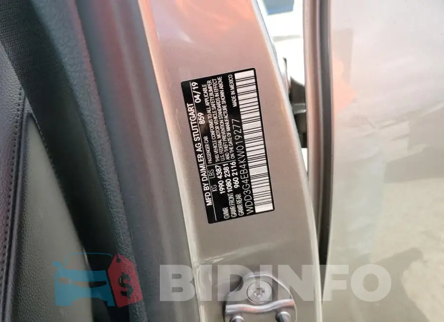 WDD3G4EB4KW019277 Photo# 12