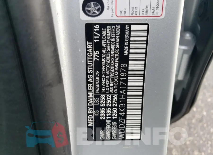 WDDZF4KB1HA171878 Photo# 12