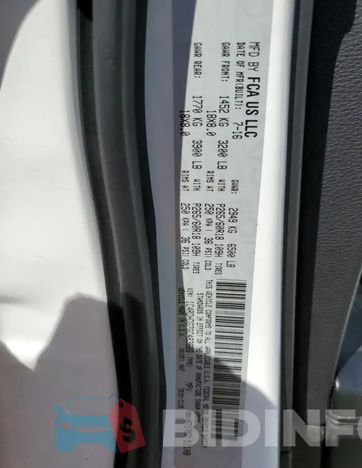 1C4RDHDG7GC483688 Photo# 12